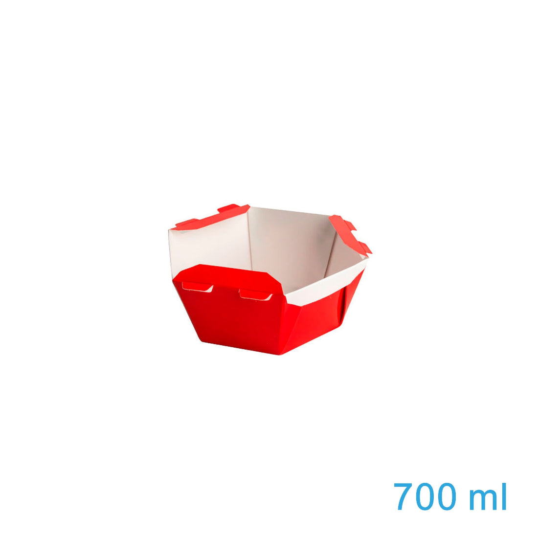 Caixa Para Poke Refeição Vermelha 700ml - PCT 50un