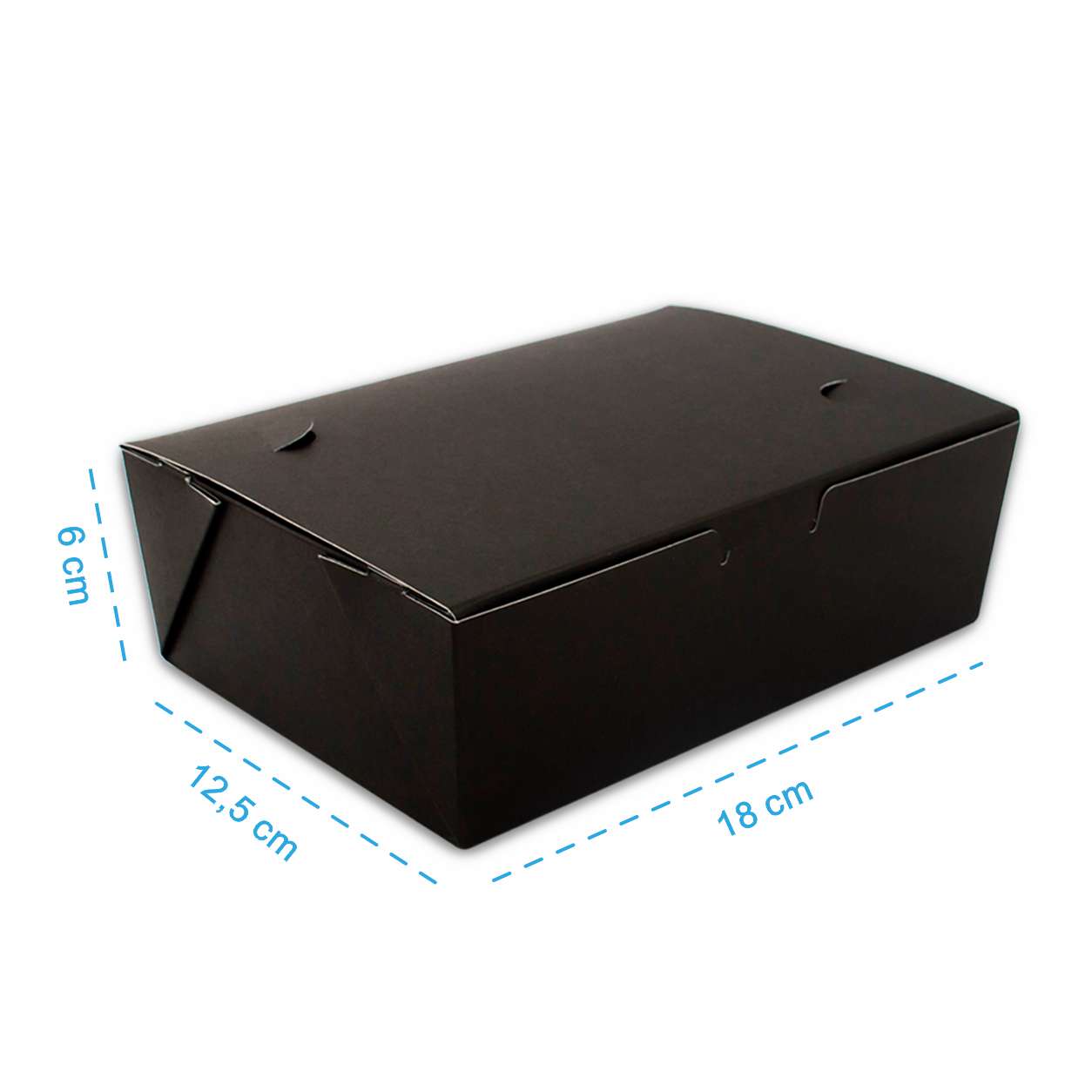 Box Antivazamento Refeição Black Fundo Prata 1250ml - PCT 50un