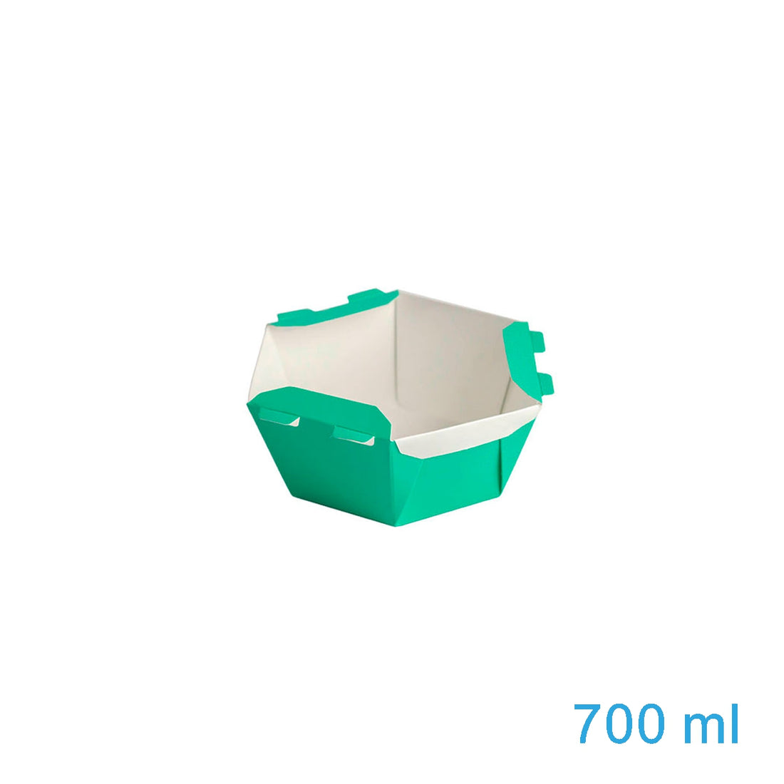 Caixa Para Poke Refeição Verde Turquesa 700ml - PCT 50un