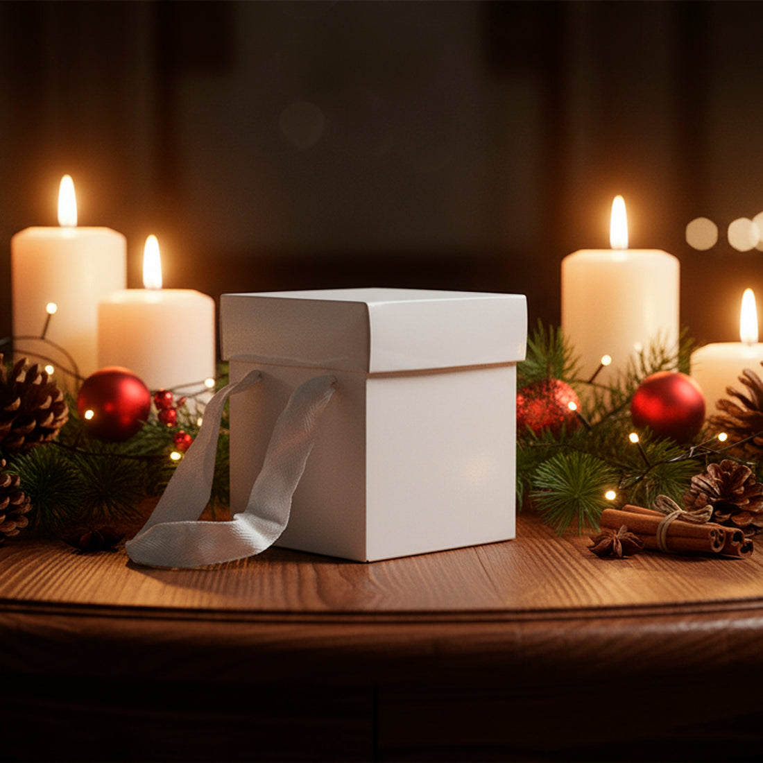 Caixa Premium Com Alça Para Panetone Branca G - PCT 10un