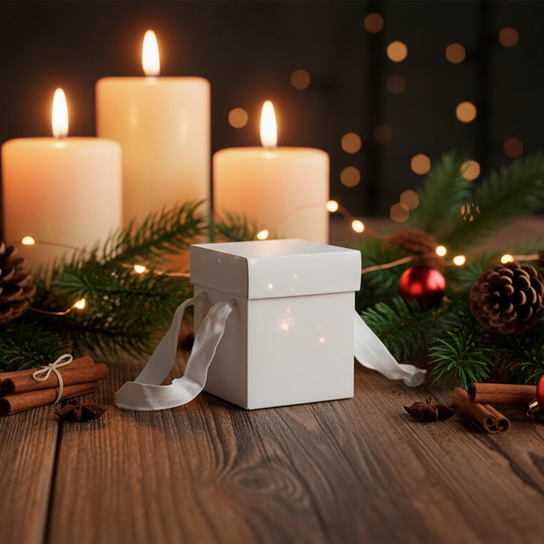 Caixa Premium Com Alça Para Panetone Branca P - PCT 10un