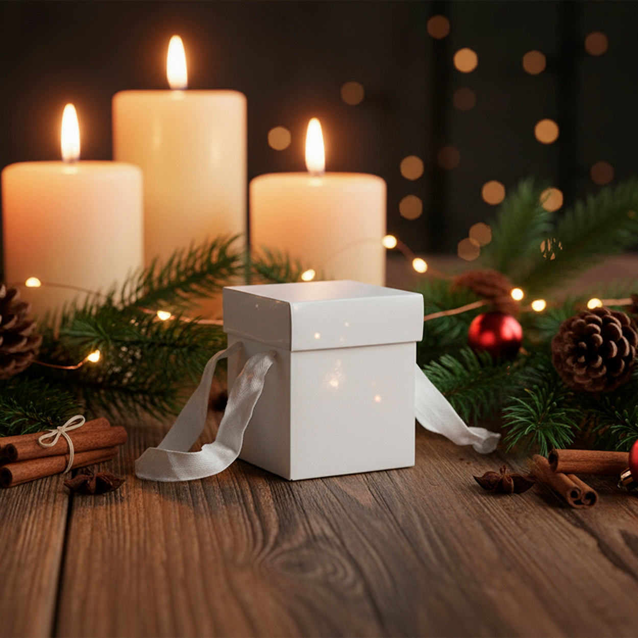 Caixa Premium Com Alça Para Panetone Branca P - PCT 10un