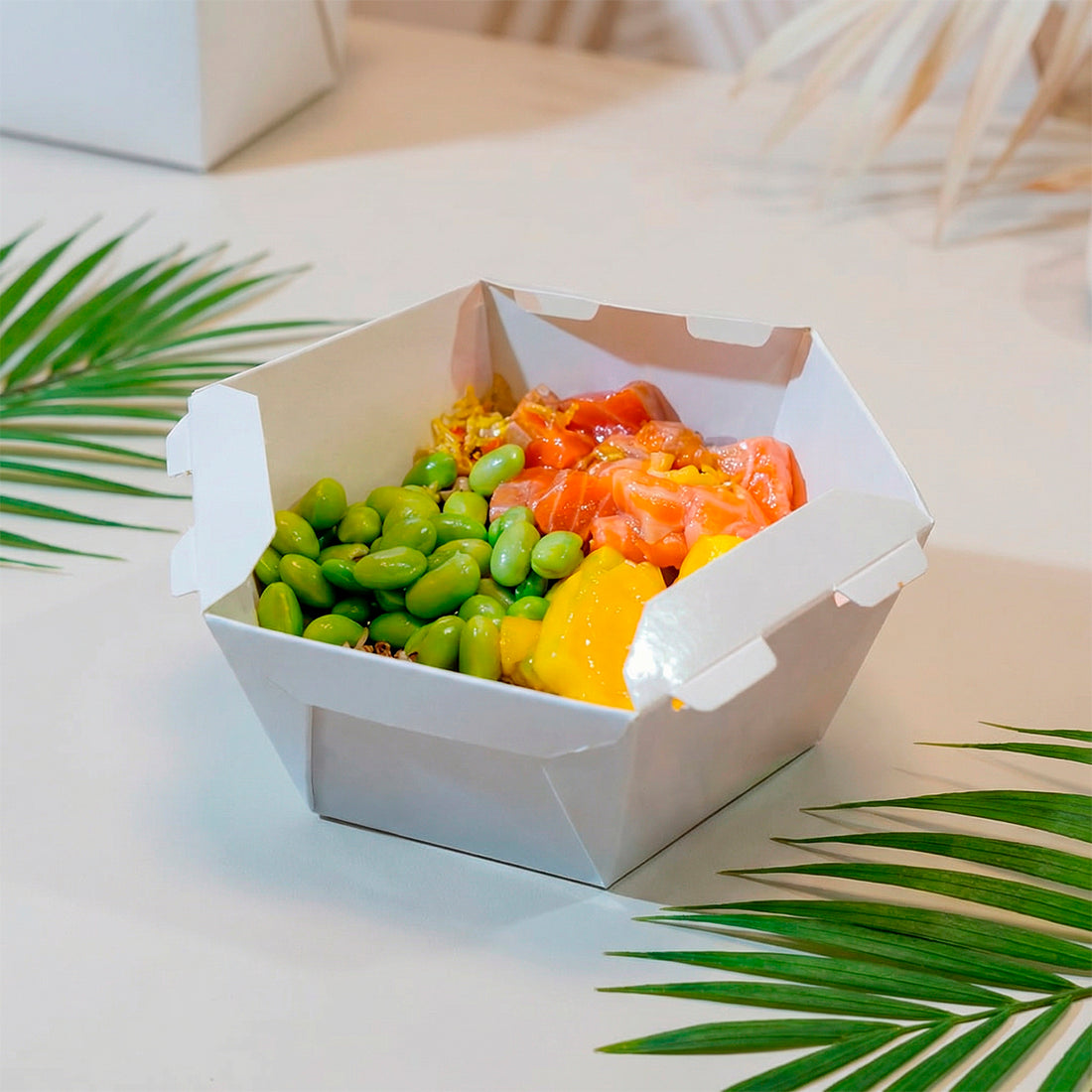 Caixa Para Poke Refeição White 500ml - PCT 50un
