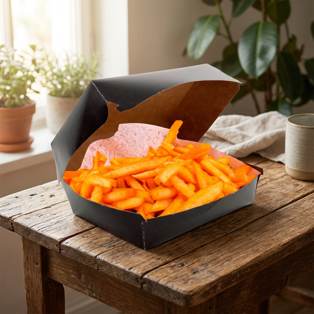 Caixa Multiuso Para Petiscos e Porções Black GG - PCT 50un