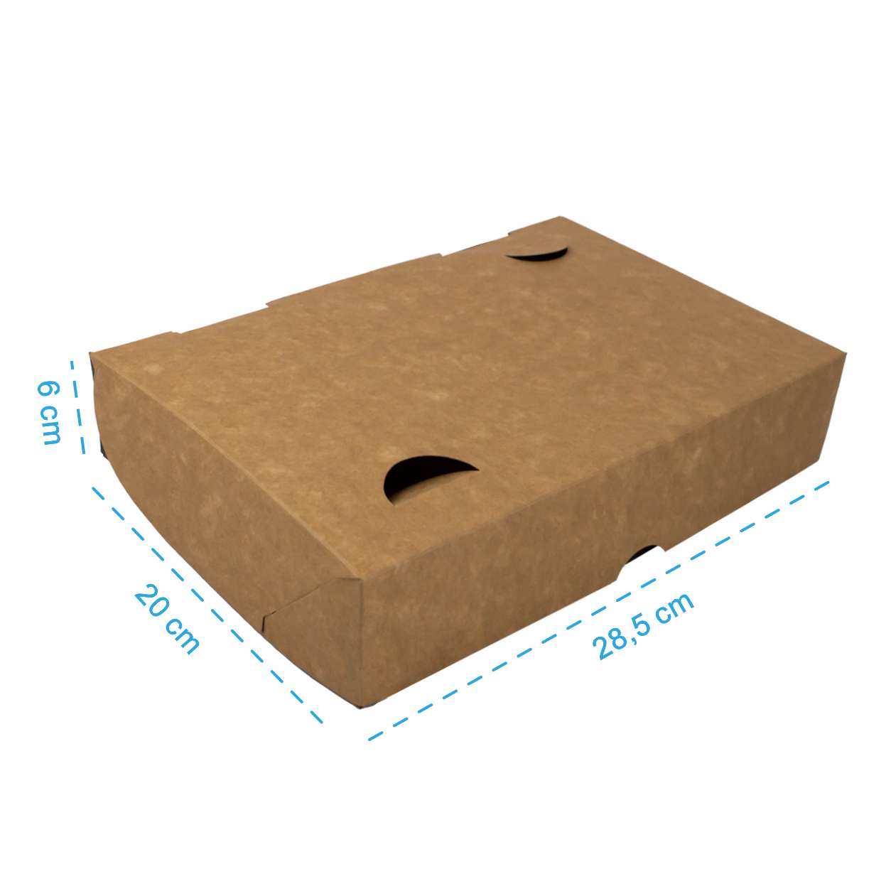 Box Refeição Black Kraft 2000ml com 3 divisórias - PCT 50un