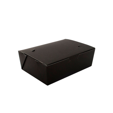 Box Antivazamento Refeição Black Fundo Preto 750ml - PCT 50un