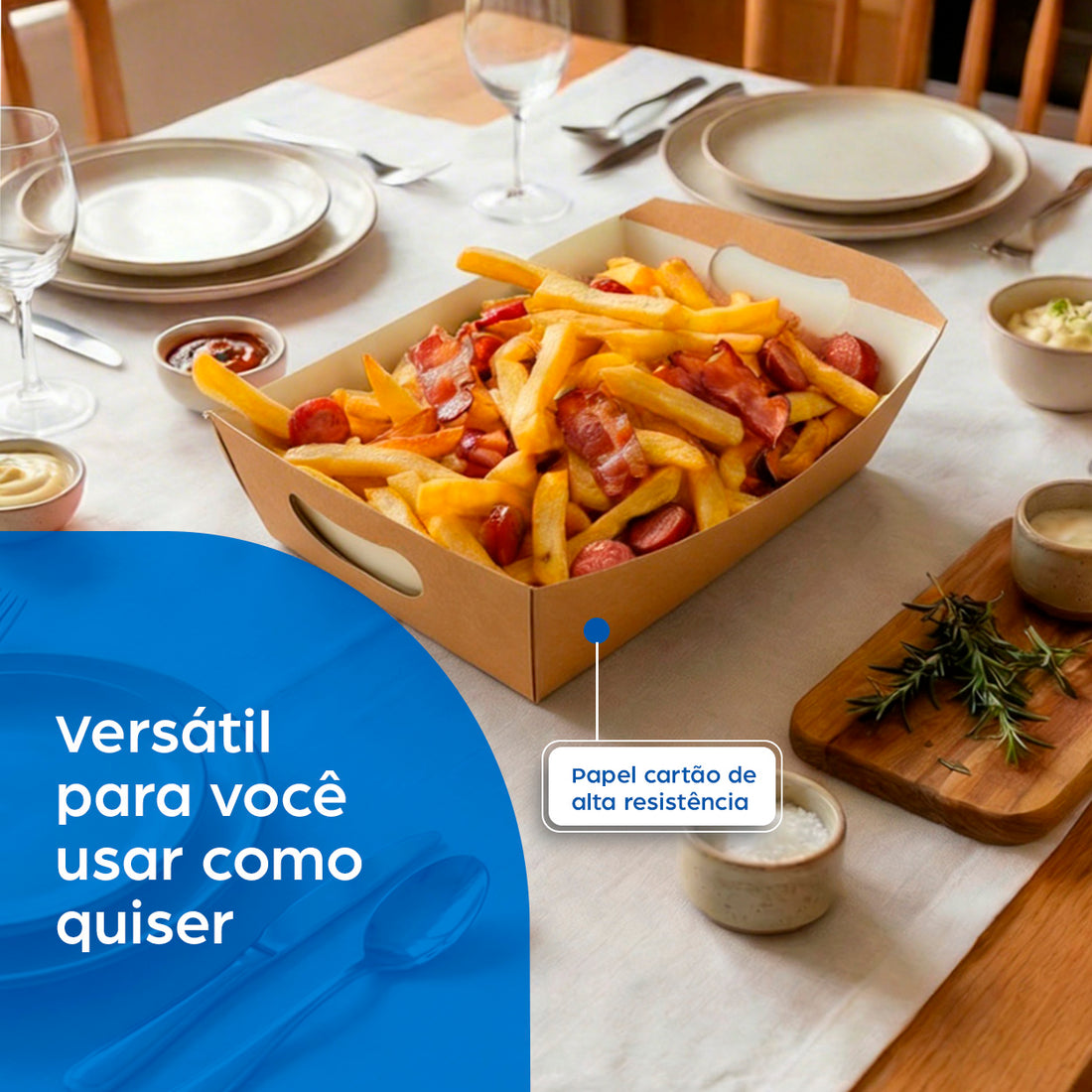 Barca de Batata Para Petisco e Porções Kraft P - PCT 50un