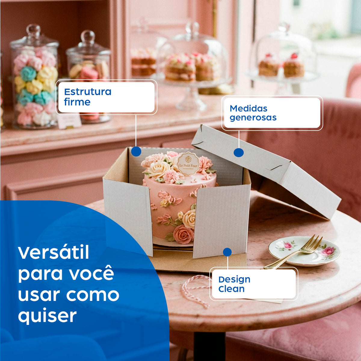 Caixa de Torta Confeitaria White M - PCT 25un