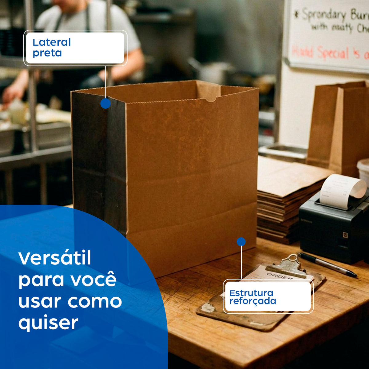 Saco SOS Lateral Preta GG - PCT 50un