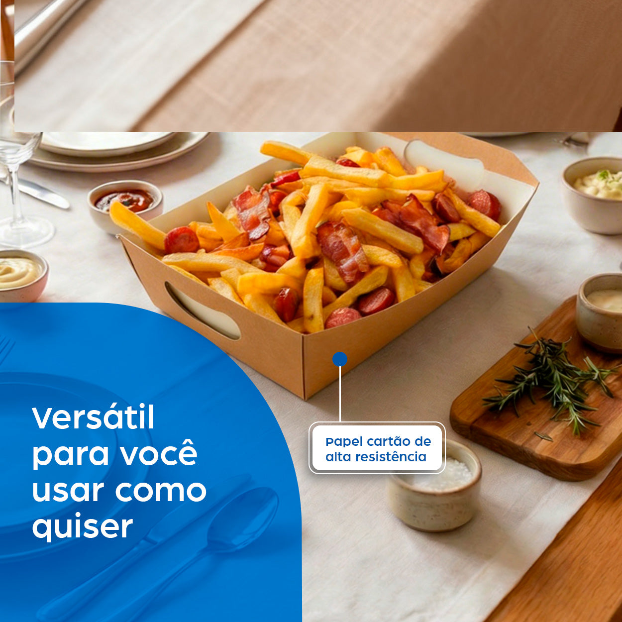 Barca de Batata Para Petisco e Porções Kraft P - PCT 50un