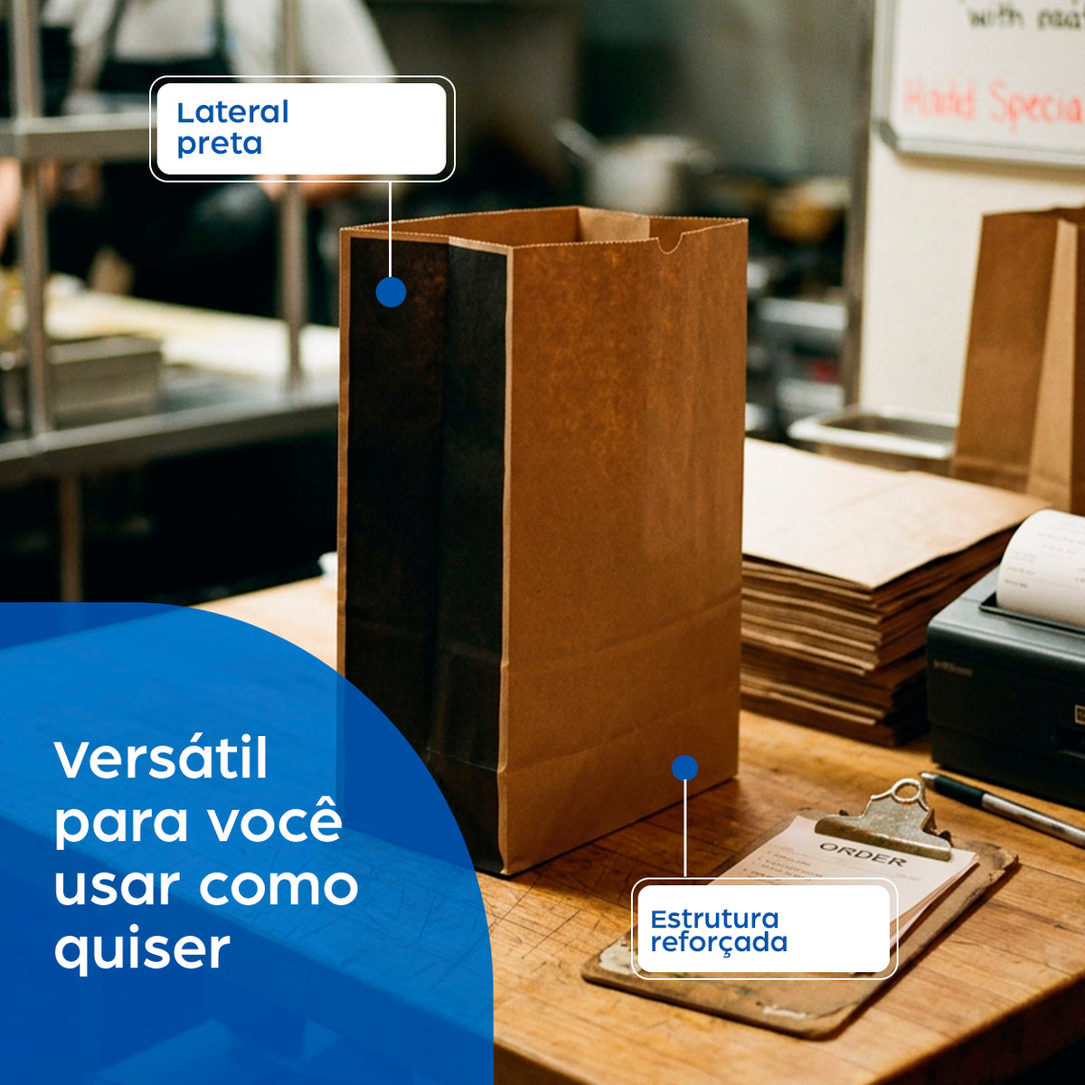 Saco SOS Lateral Preta P - PCT 50un