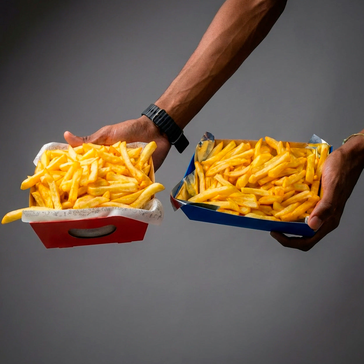 Barca de Batata Para Petisco e Porções Branca P