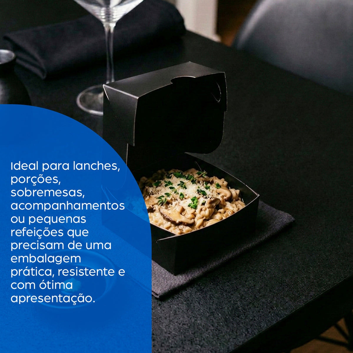 Box Antivazamento Refeição Black 350ml - PCT 50un