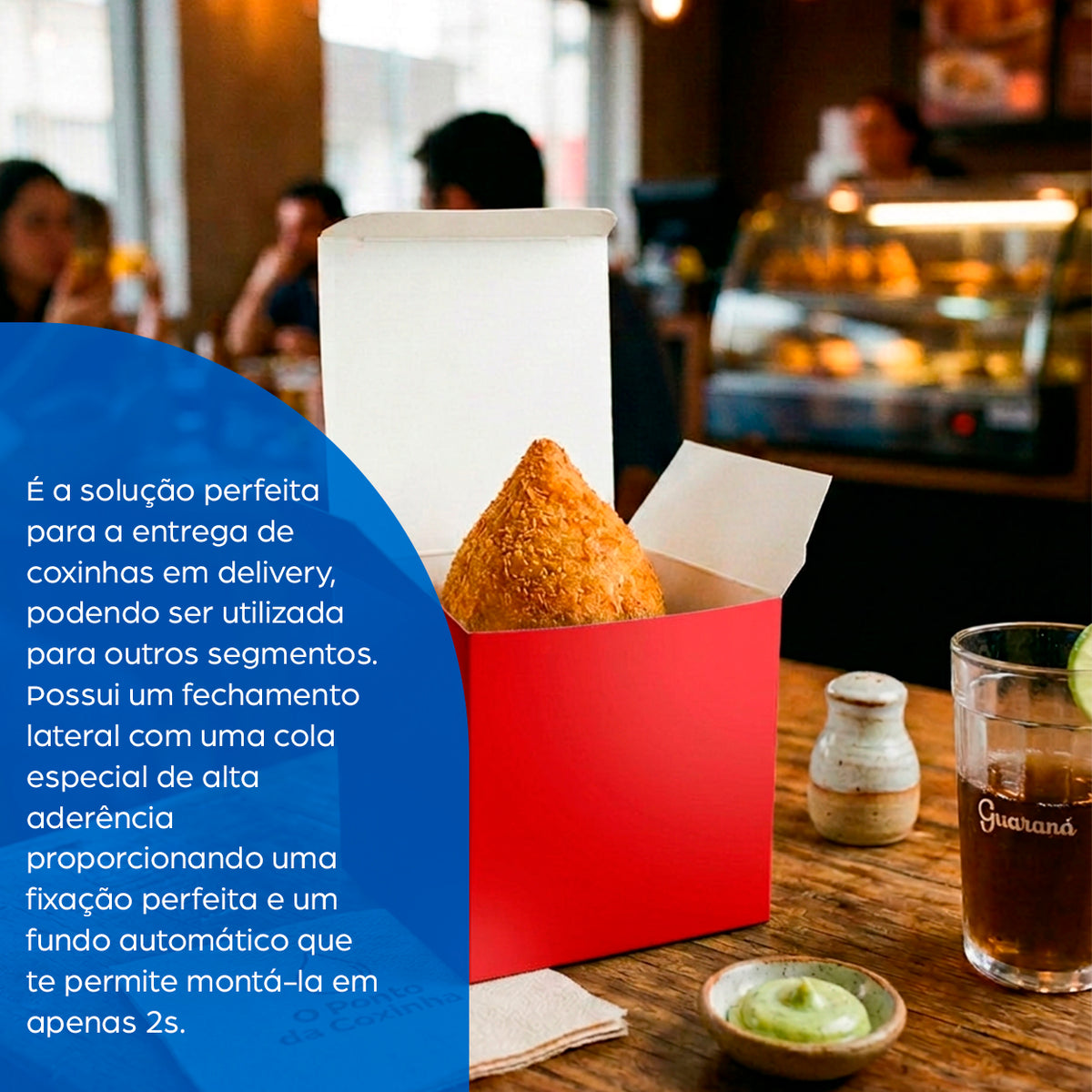 Coxinha individual Vermelha + Papel Barreira - PCT 50un
