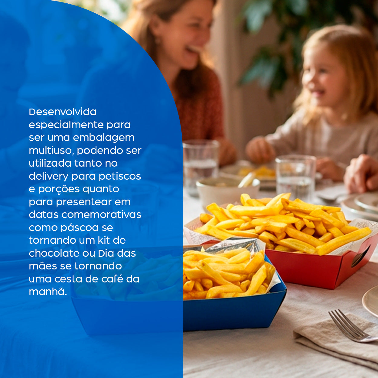 Barca de Batata Para Petisco e Porções Branca P