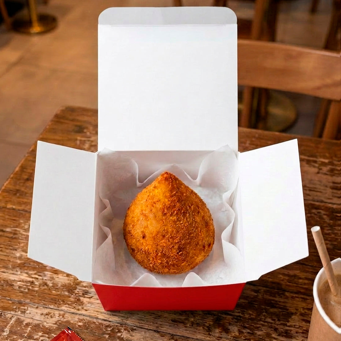 Coxinha individual Vermelha + Papel Barreira - PCT 50un