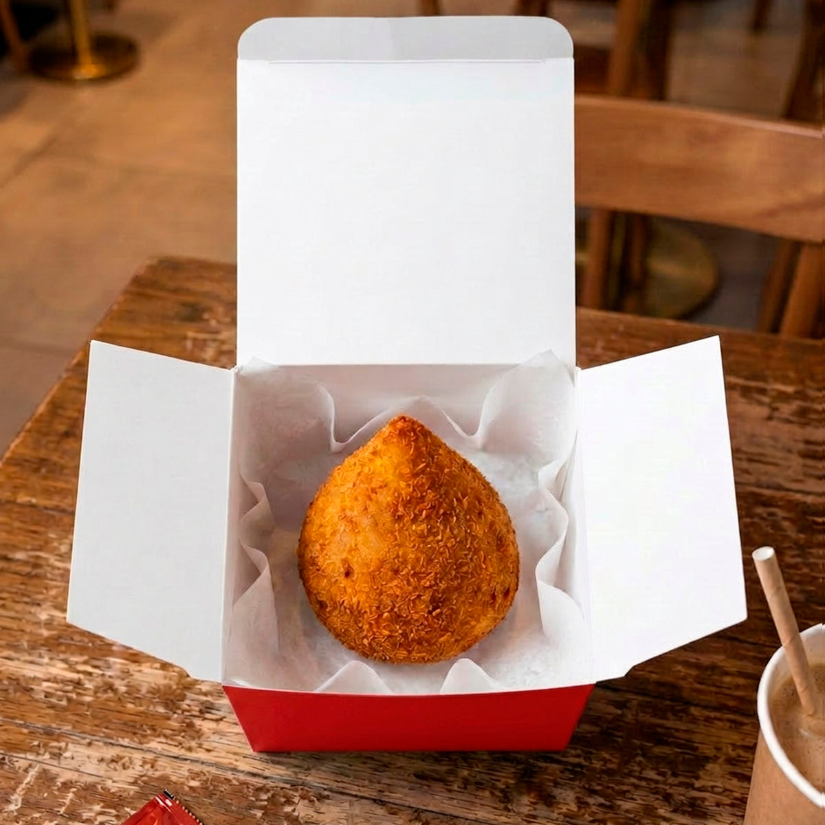 Coxinha individual Vermelha + Papel Barreira - PCT 50un