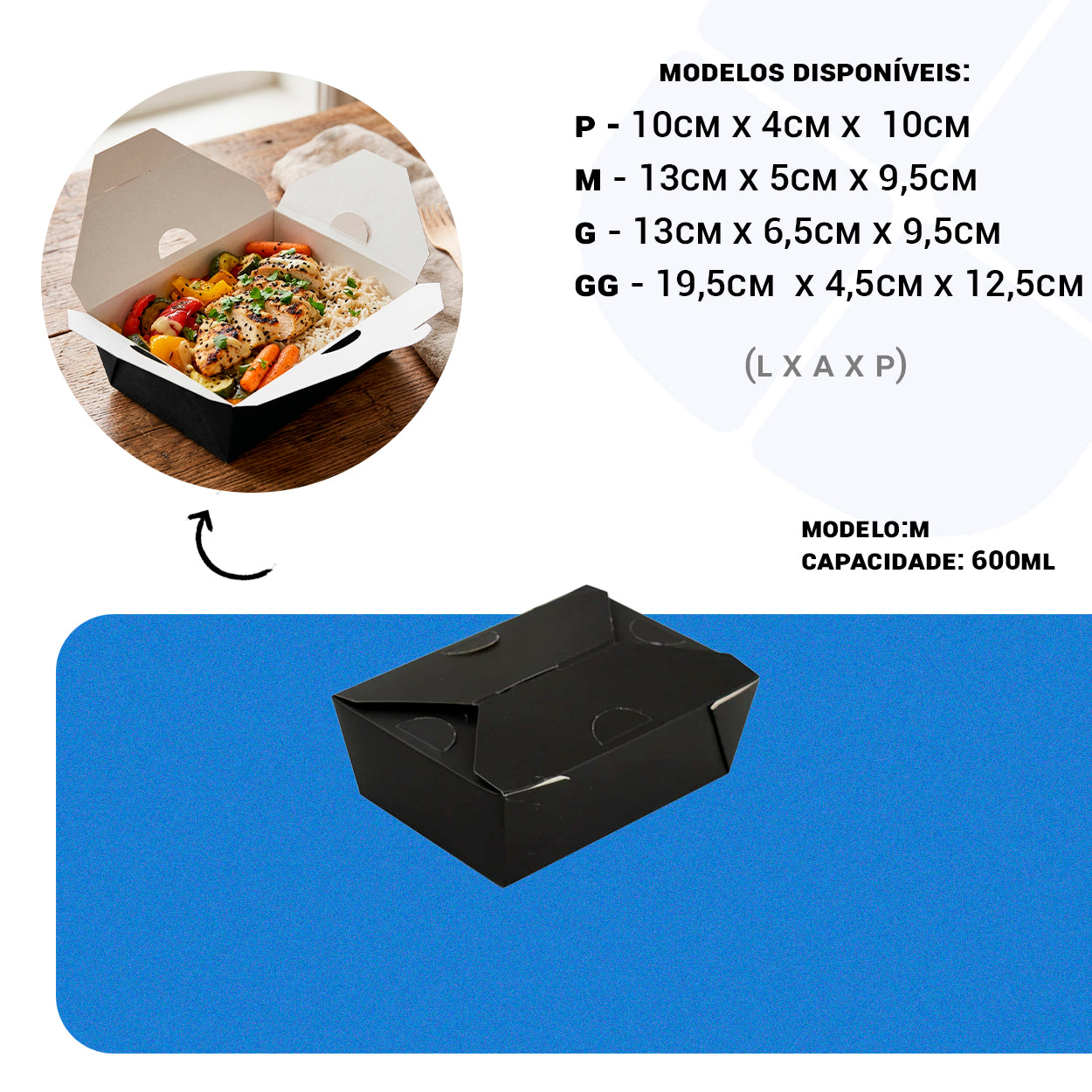 Box Chinesa Black 600ml - PCT 50un