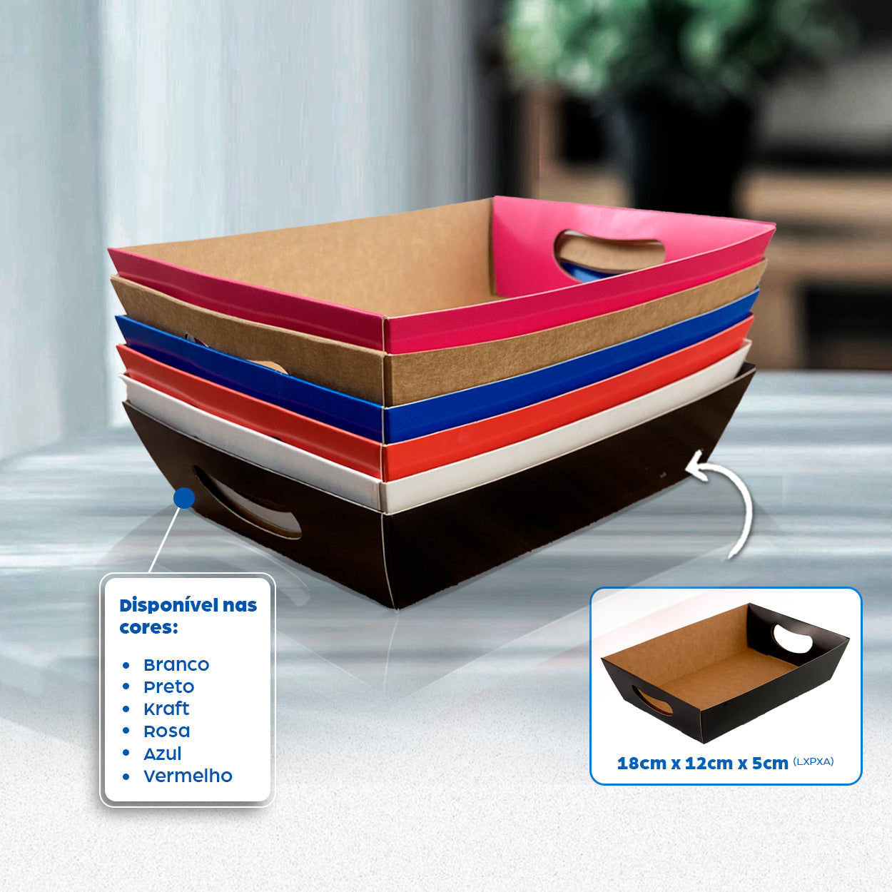 Barca de Batata Para Petisco e Porções Vermelha P - PCT 50un