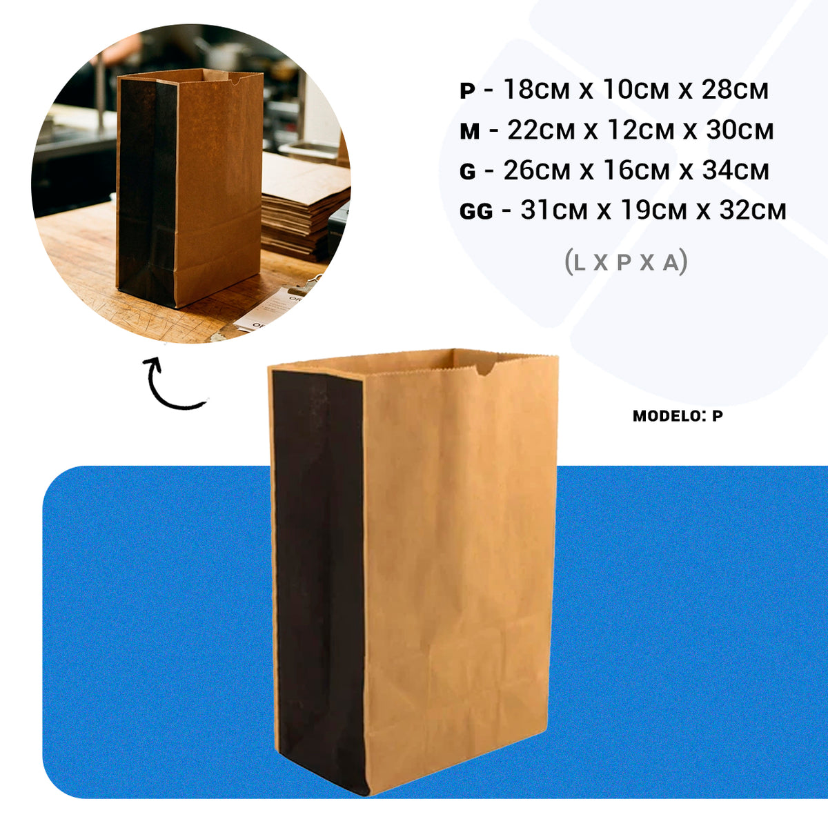 Saco SOS Lateral Preta P - PCT 50un