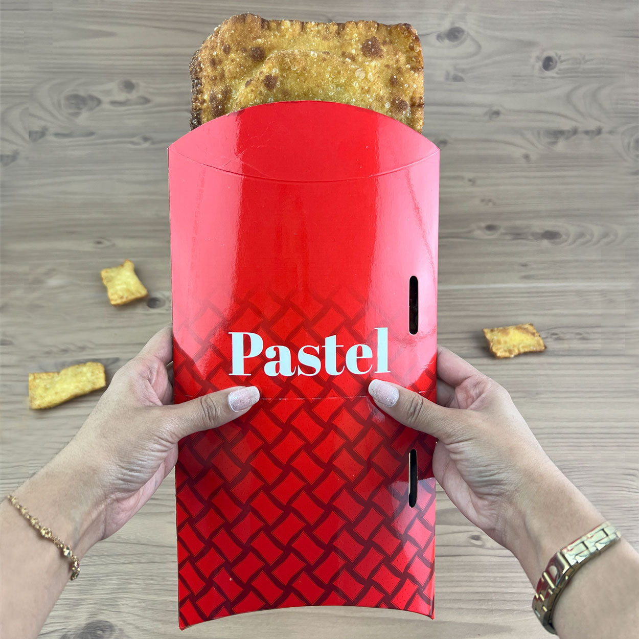 Embalagem para Pastel Delivery e Viagem Red G - PCT 50un