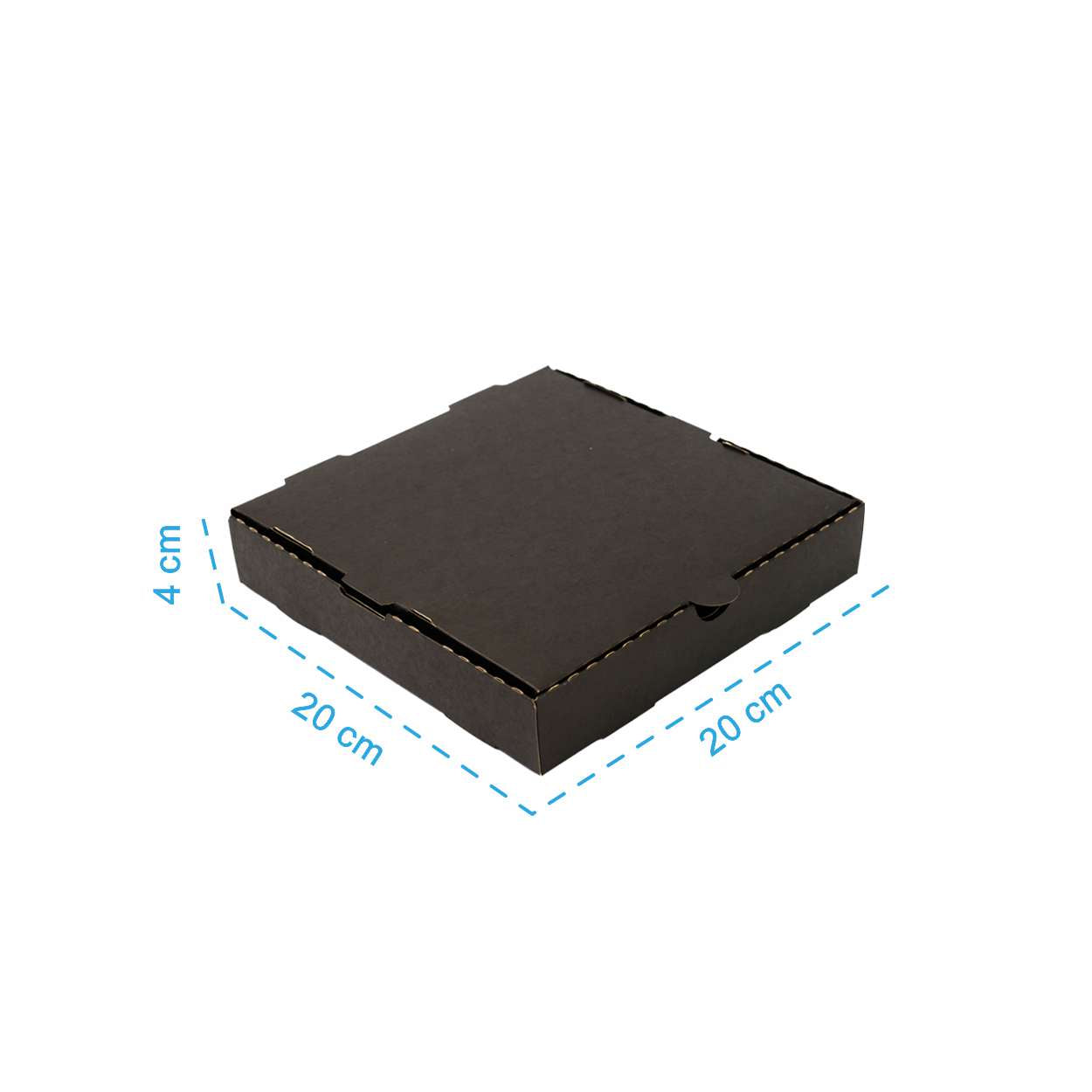 Caixa de Pizza Quadrada Black 20cm - PCT 50un