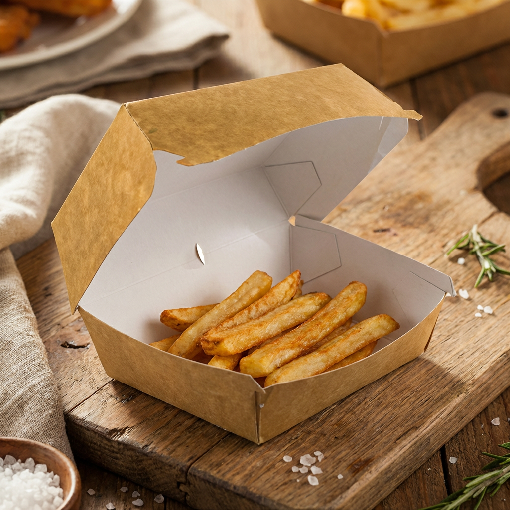 Caixa Multiuso Para Petiscos e Porções Kraft P - PCT 50un