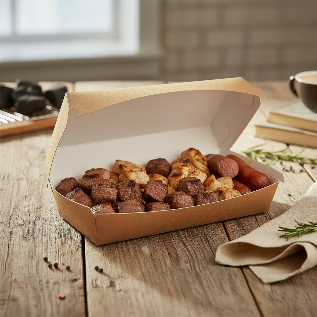 Caixa Multiuso Para Petiscos e Porções Kraft M - PCT 50un