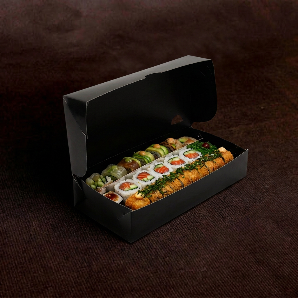 Combinado Oriental Black Retangular M - PCT 50un