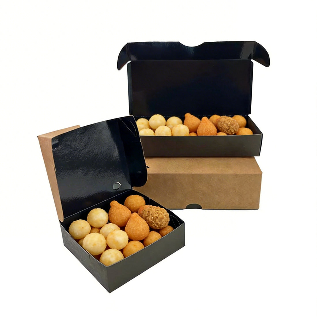 Kit Delivery Para Salgados Black Kraft 2 - PCT 50un