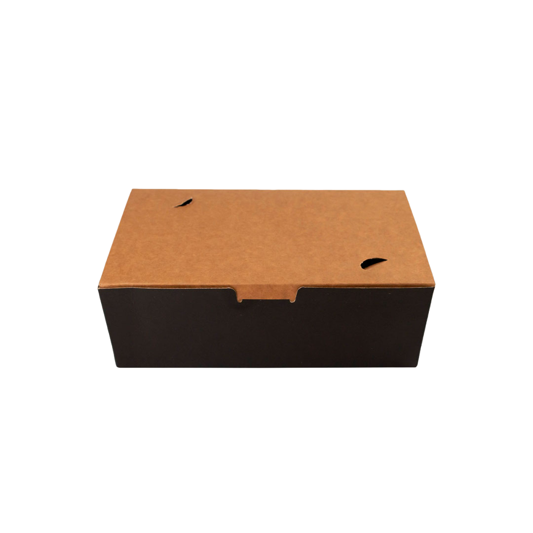 Box Antivazamento Refeição Black Kraft 1250ml - PCT 50un