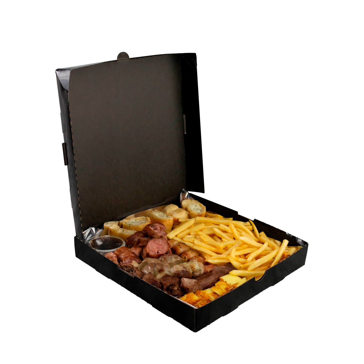 Caixa Para Petisco e Porções Black 25cm - PCT 50un
