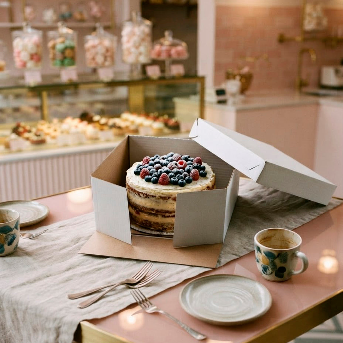 Caixa de Torta Confeitaria White M - PCT 25un