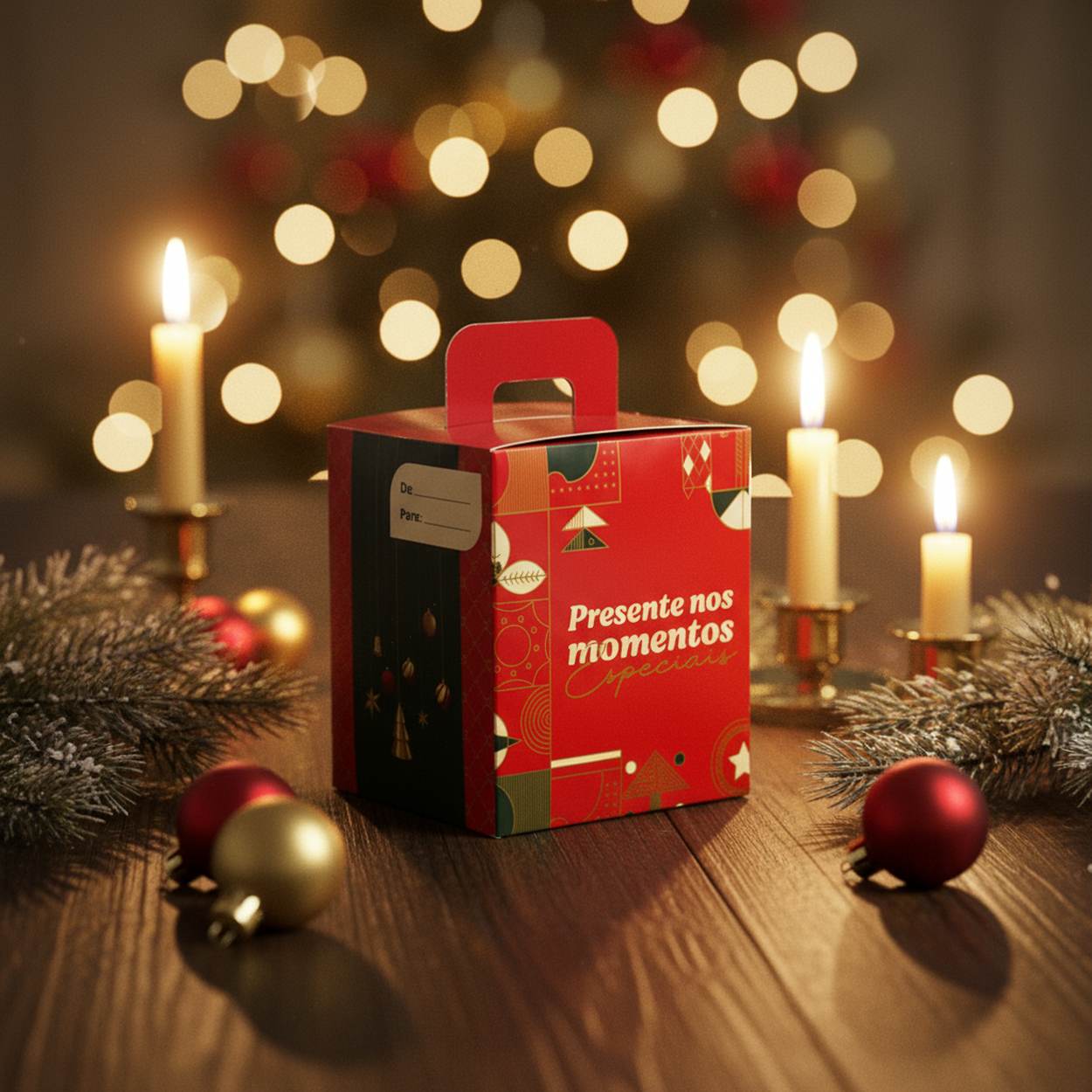 Caixa Maleta Para Panetone Natalina G - PCT 25un