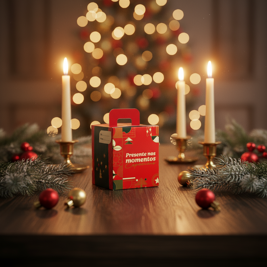 Caixa Maleta Para Panetone Natalina P - PCT 25un