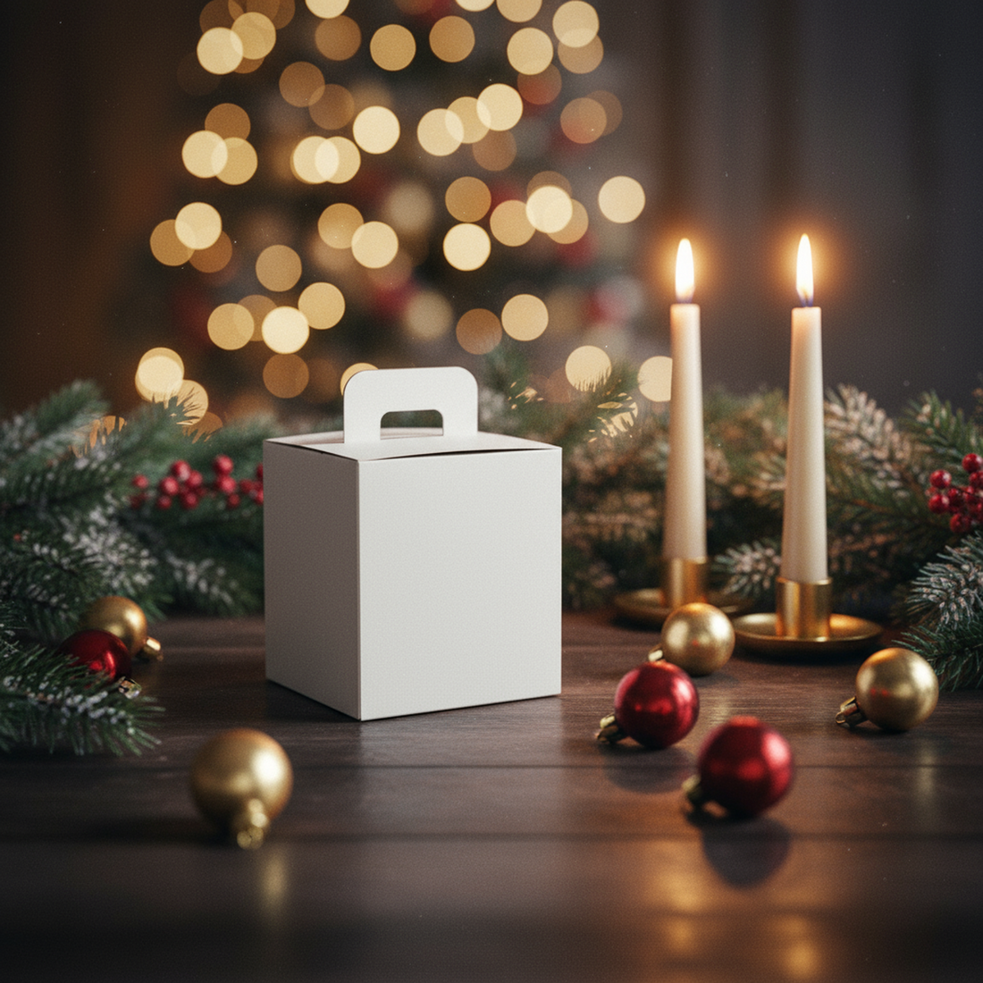 Caixa Maleta Para Panetone Branca P - PCT 25un