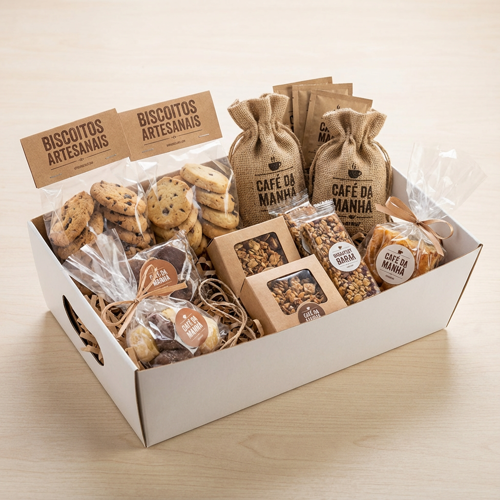 Cesta de Presente Branca M - PCT 10un