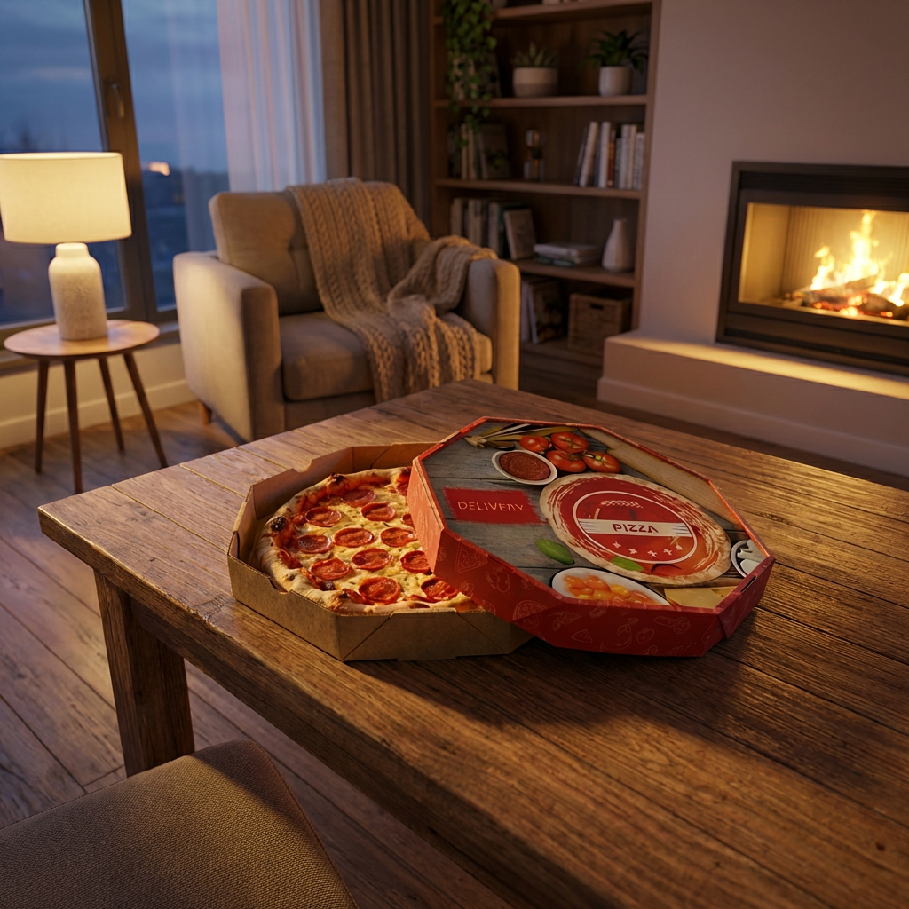 Caixa de Pizza Italianinha com Fundo Laminado Octogonal 40cm - PCT 50un