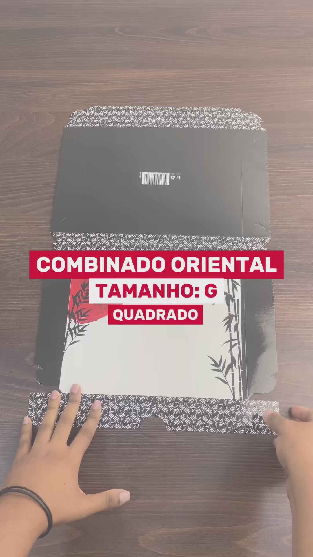 Combinado Oriental Tóquio Quadrado G - PCT 50un