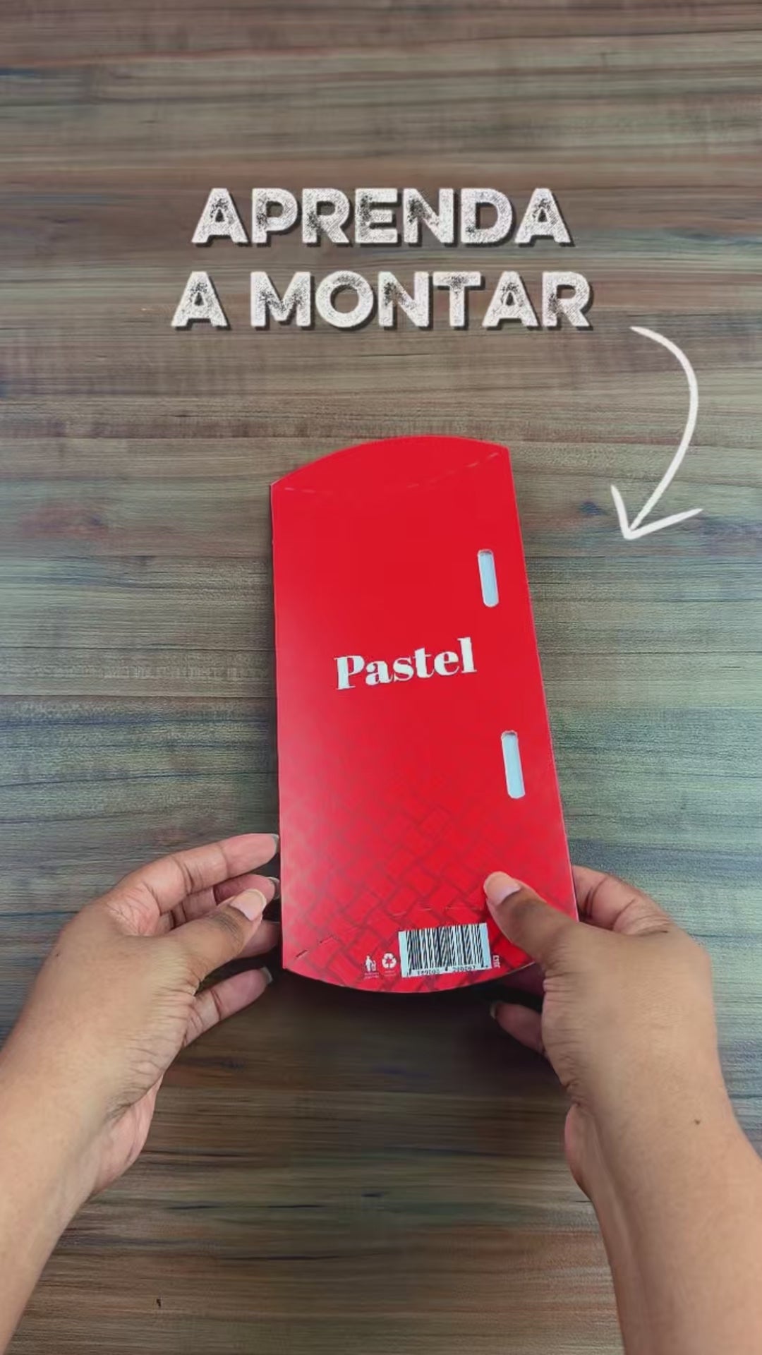 Embalagem para Pastel Delivery e Viagem Red P - PCT 50un