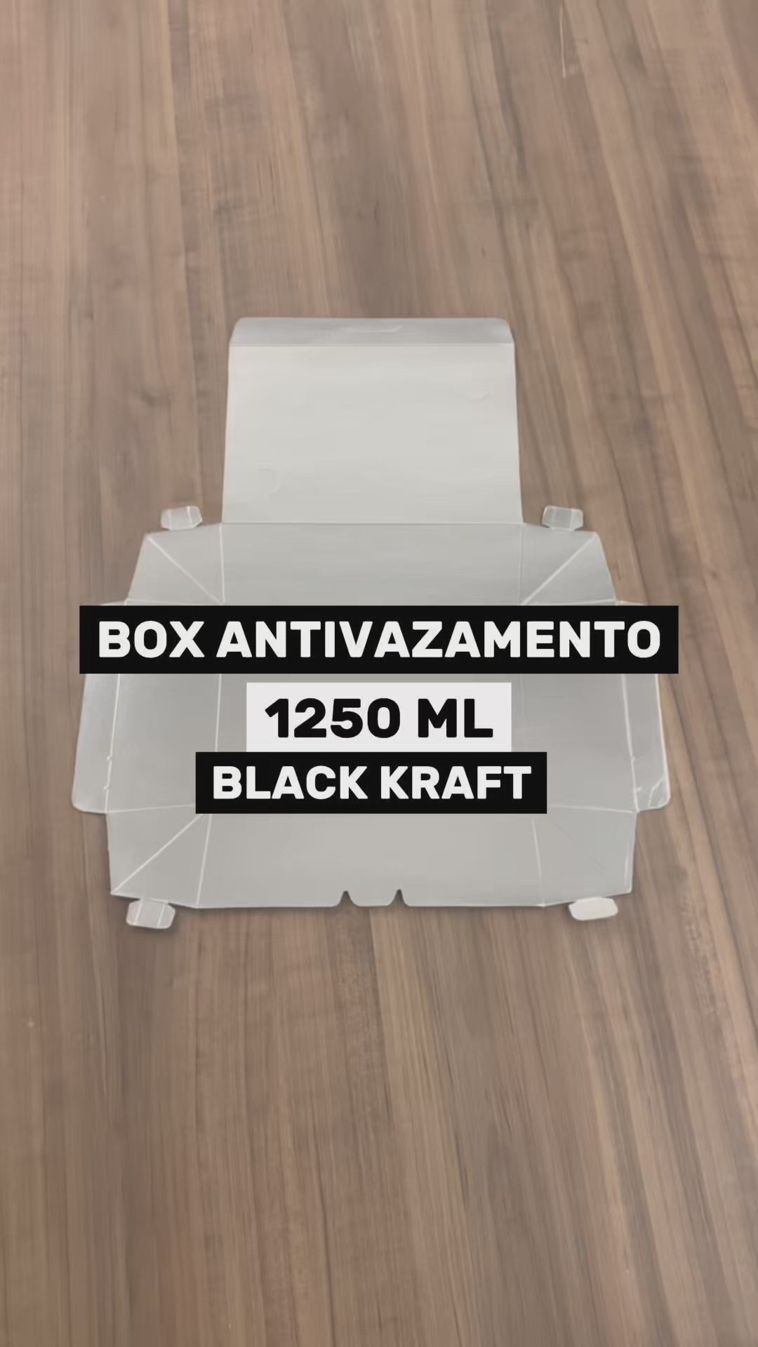 Box Antivazamento Refeição Black Kraft 1250ml - PCT 50un