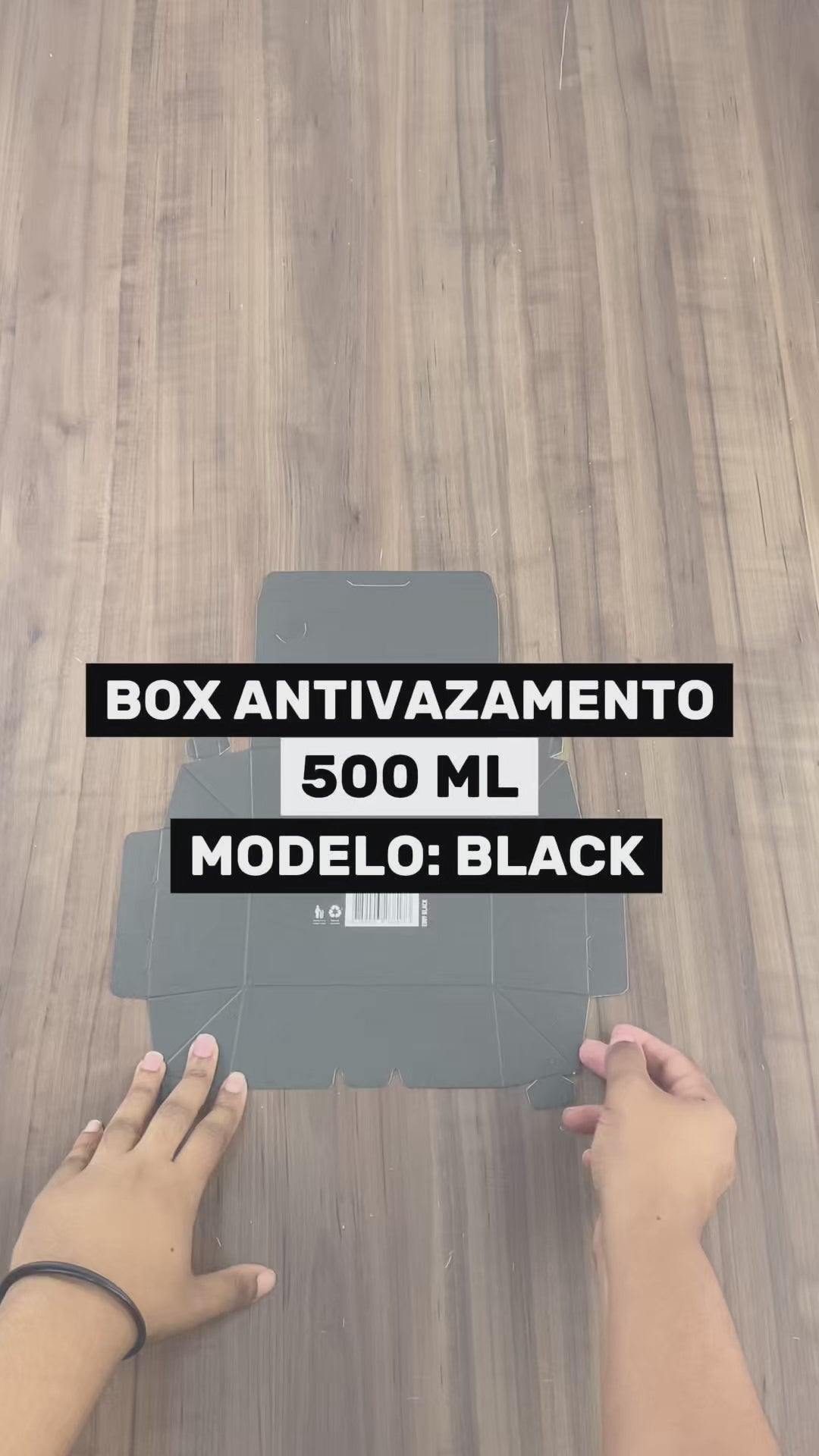 Box Antivazamento Refeição Black Fundo Preto 500ml - PCT 50un