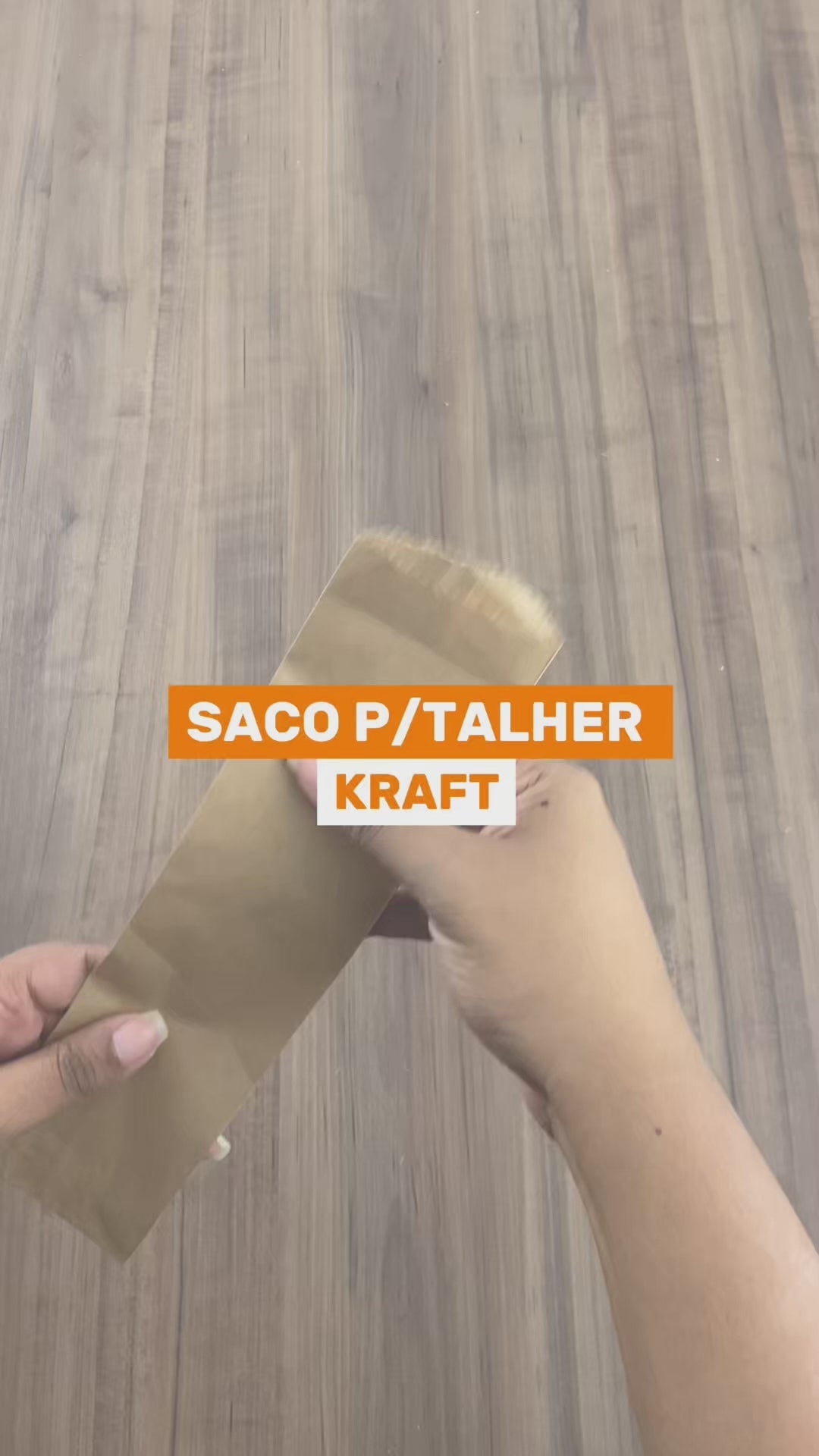 Saco Porta Talher Refeição Kraft - PCT 500un