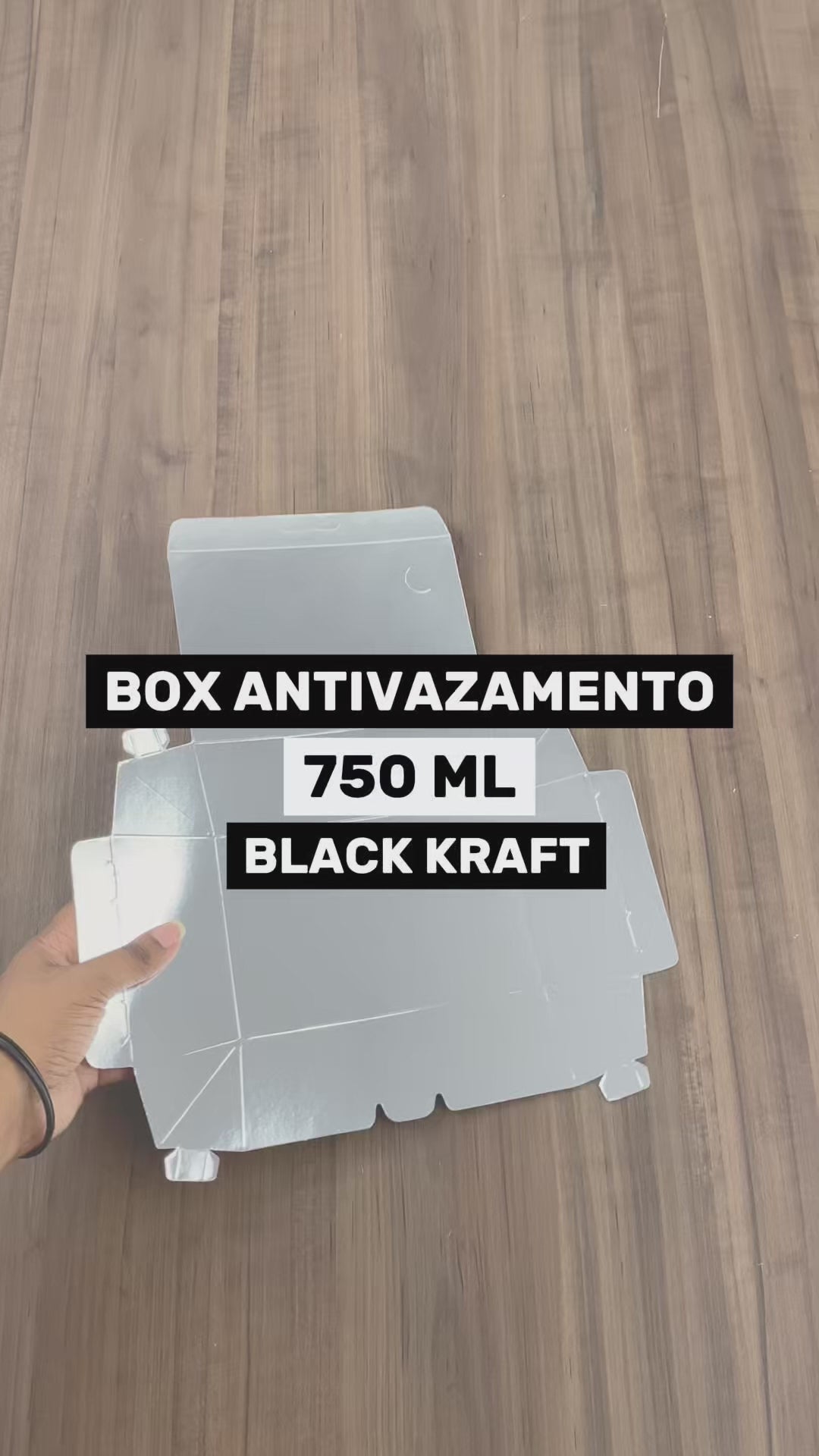 Box Antivazamento Refeição Black Kraft 750ml - PCT 50un