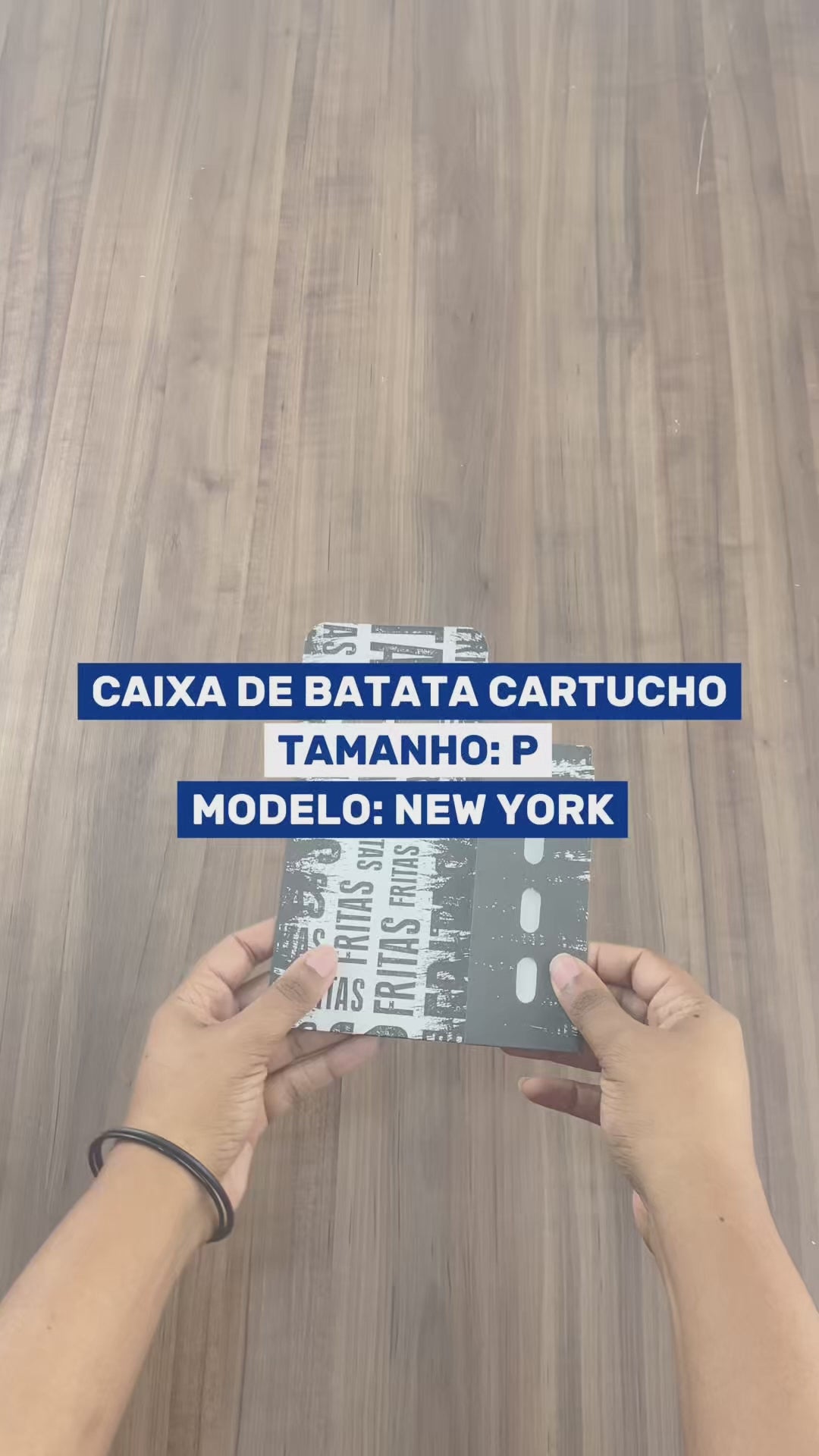 Caixa de Batata Cartucho Com Respiradores Hamburgueria New York P - PCT 50un