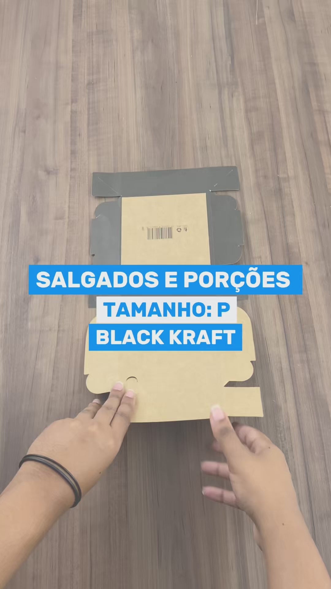 Caixa de Salgado e Esfiharia Black Kraft P - PCT 50un