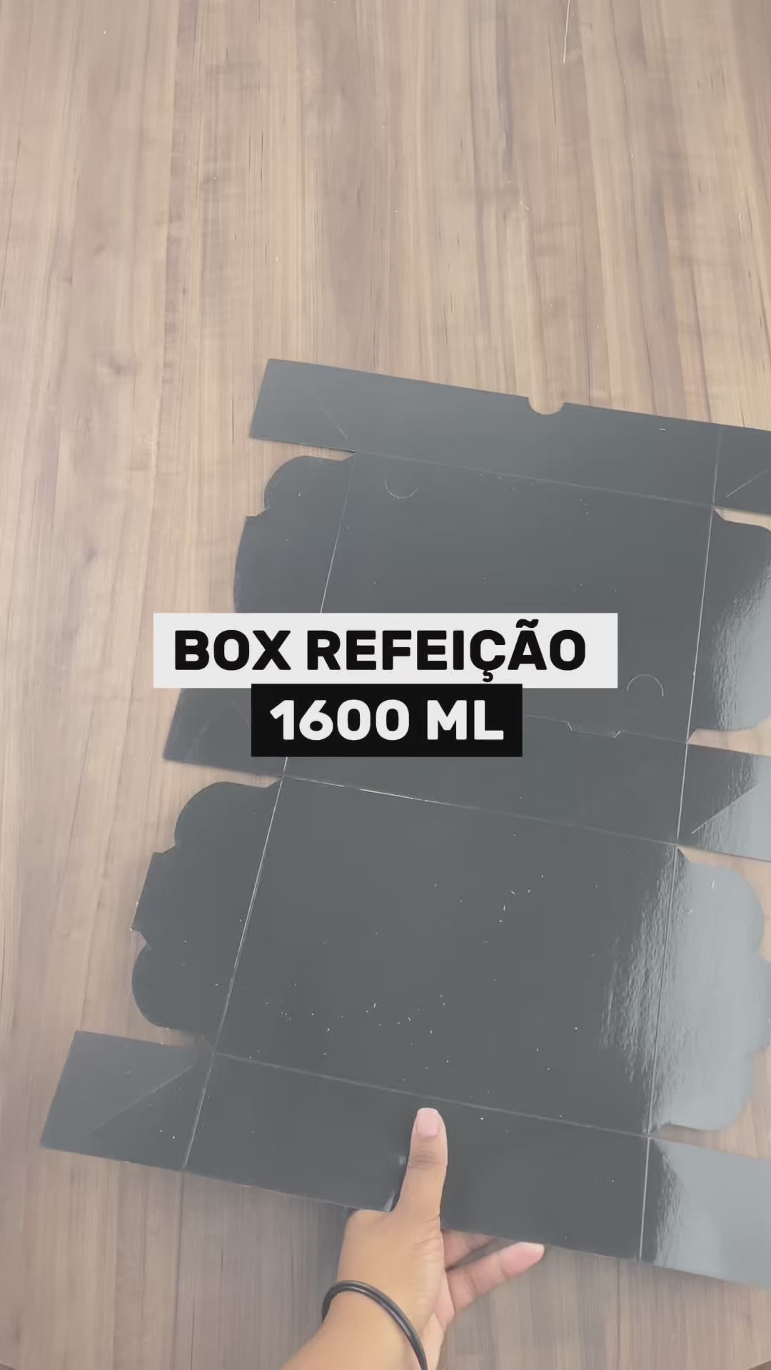 Box Refeição Black Kraft 1600ml - PCT 50un