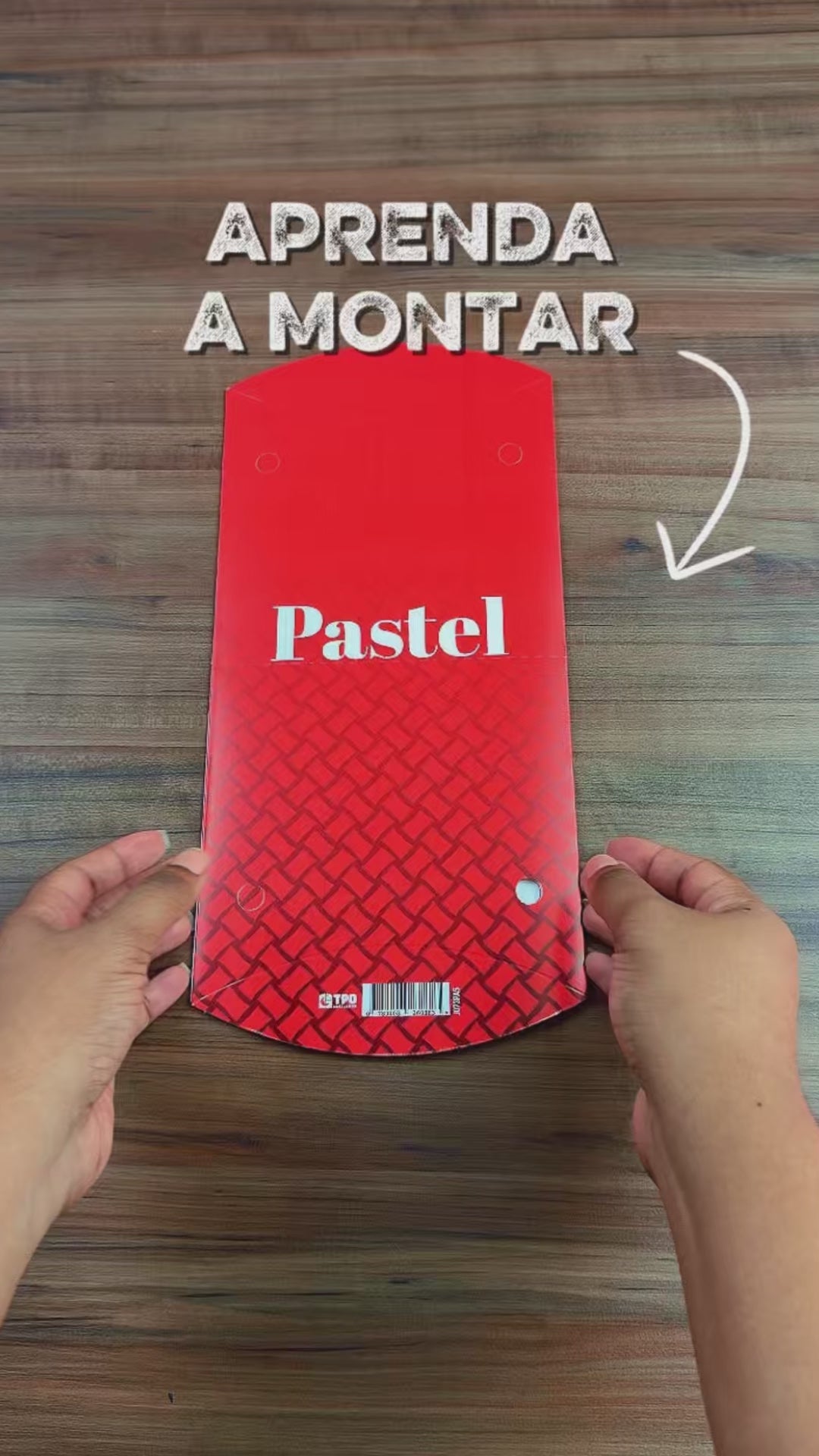 Embalagem para Pastel Delivery e Viagem Red M- PCT 100un
