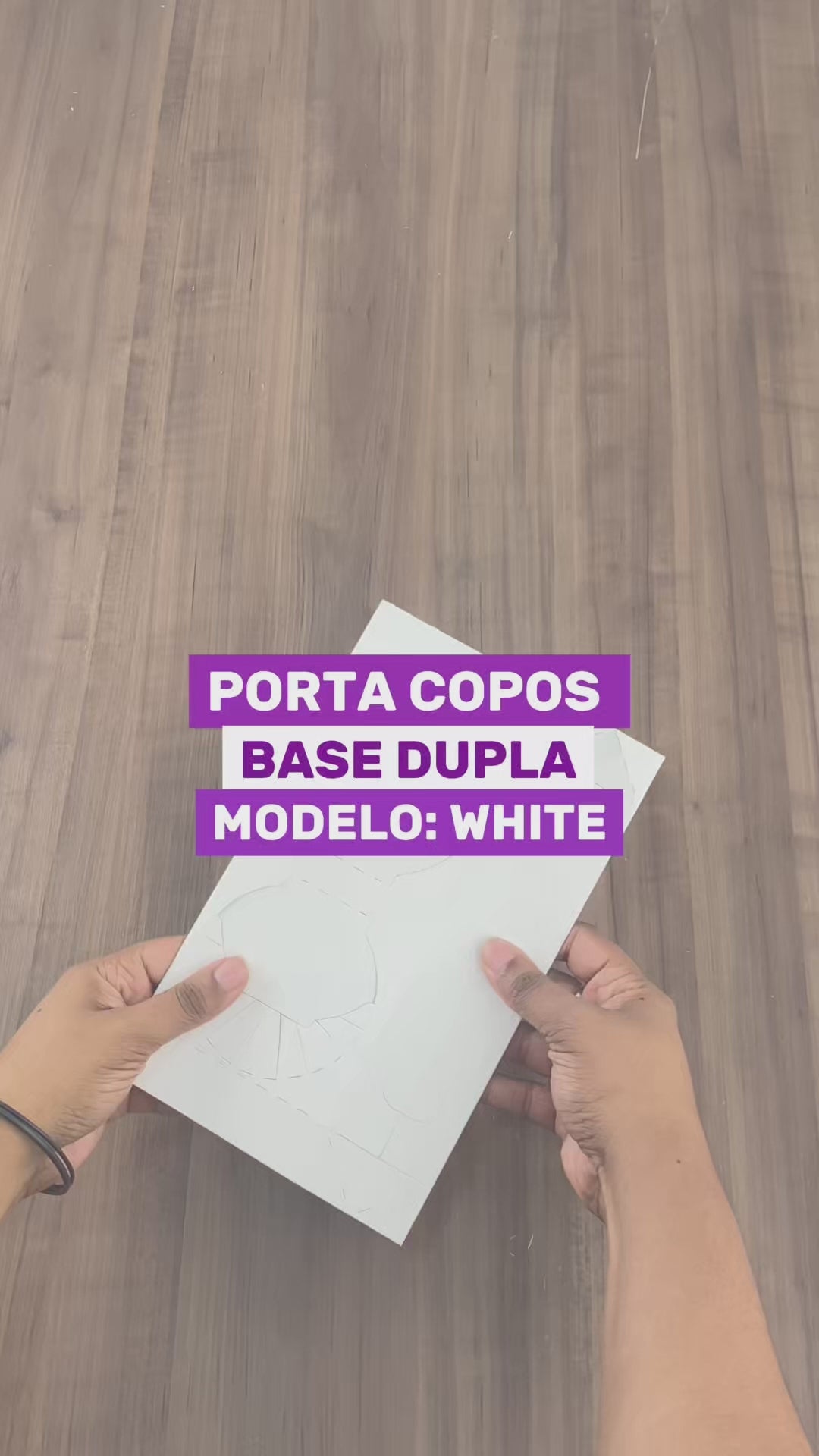 Porta Copos Hamburgueria Base Dupla White - PCT 50un