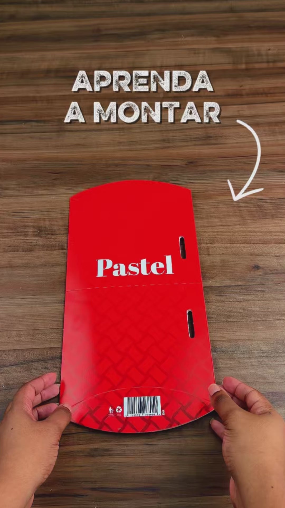 Embalagem para Pastel Delivery e Viagem Red G - PCT 50un